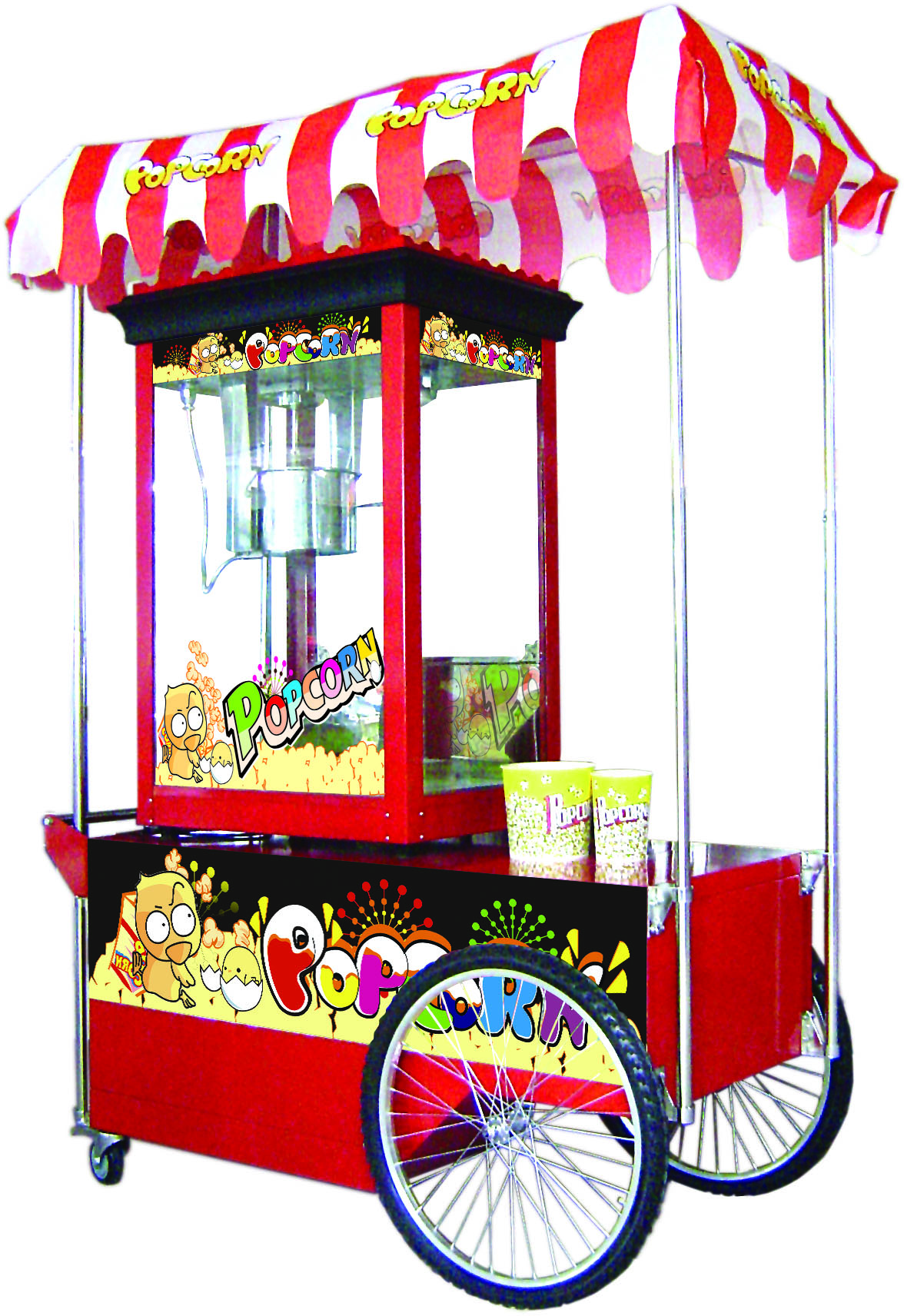 16OZ popcorn machine cart