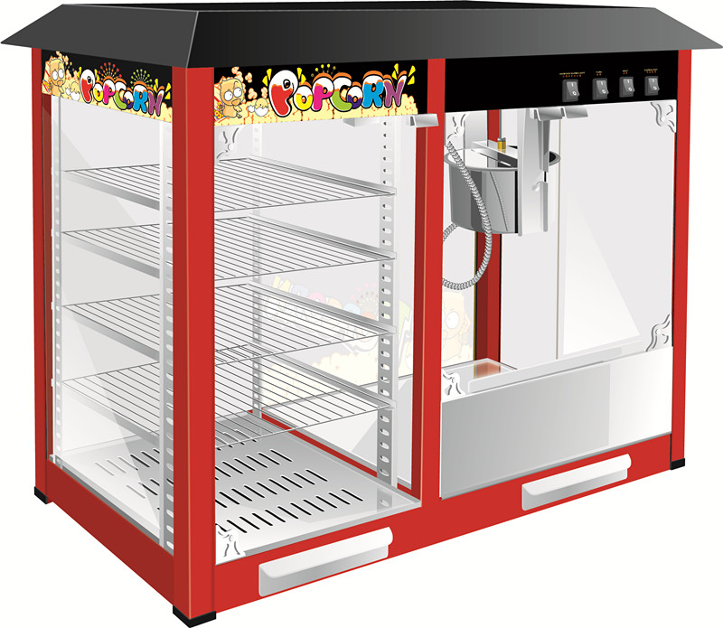 16OZ Popcorn Machine & Warming Showcase
