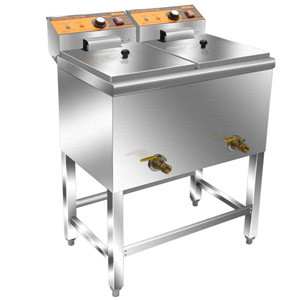 Electric Fryer (Stand, 2 Tanks 2 Baskets)