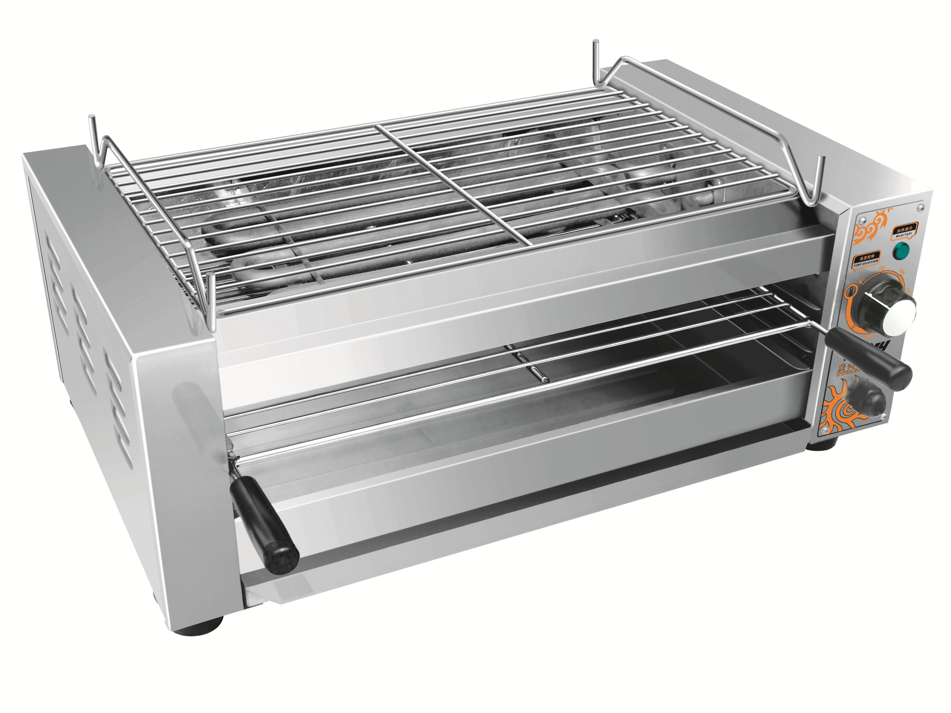 Electric Anthracitic BBQ Grill with Salamander