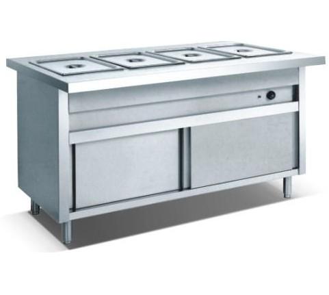 american style 3 pan bain marie with cabinet