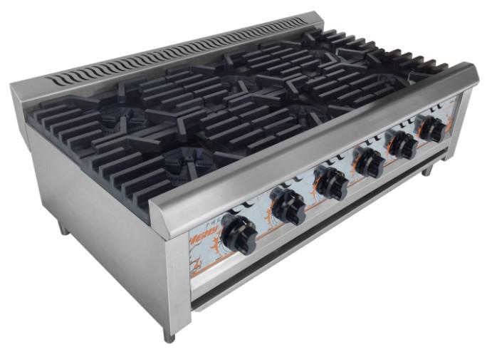 Gas stove with 6 burner