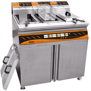 Electric Fryer (Stand, 2 Tanks 4 Baskets)